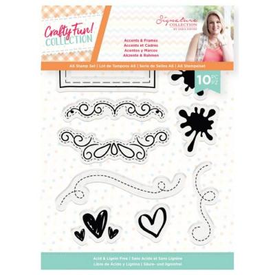 Crafter's Companion Crafty Fun Clear Stamps - Accents & Frames